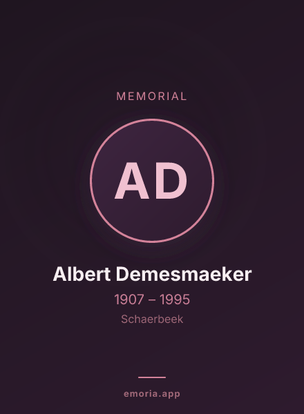 Memorial portrait of Albert Demesmaeker