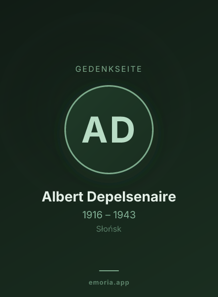 Gedenkportrait von Albert Depelsenaire