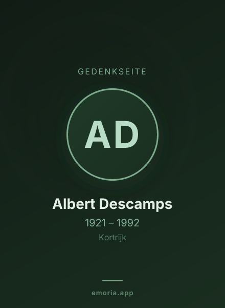 Gedenkportrait von Albert Descamps