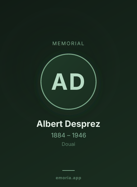 Memorial portrait of Albert Desprez