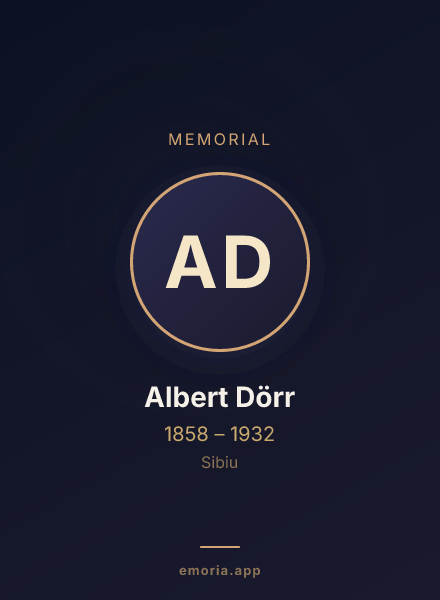 Memorial portrait of Albert Dörr