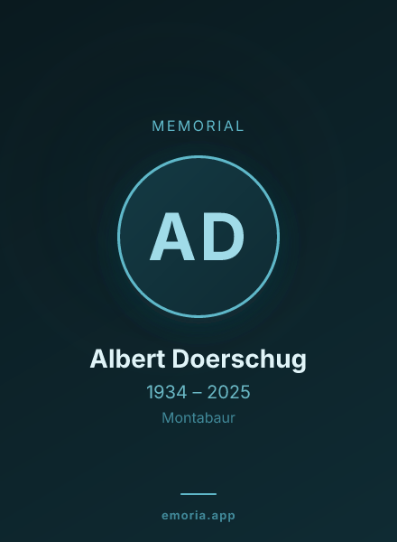 Memorial portrait of Albert Doerschug