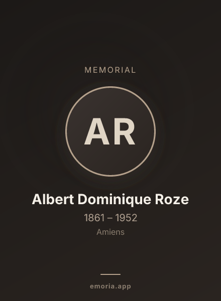 Memorial portrait of Albert Dominique Roze
