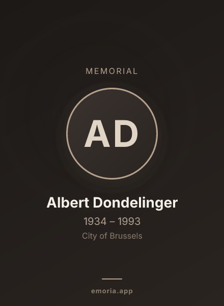 Memorial portrait of Albert Dondelinger