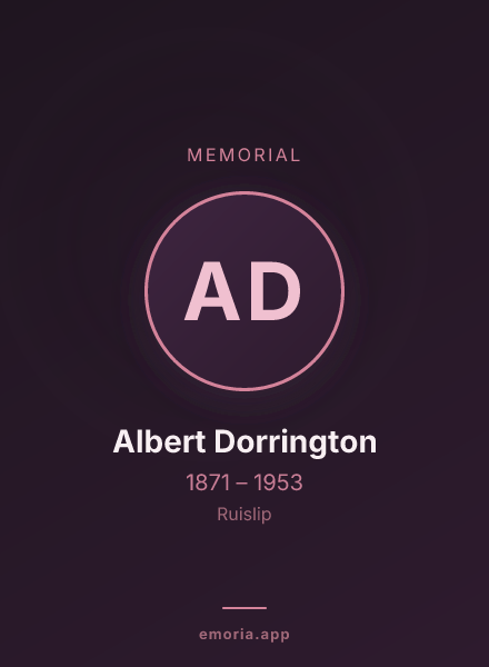 Memorial portrait of Albert Dorrington