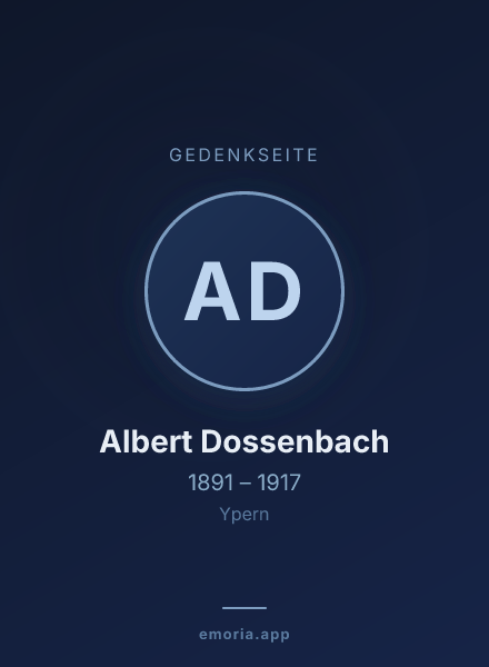 Gedenkportrait von Albert Dossenbach
