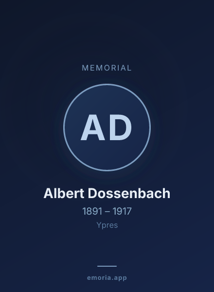 Memorial portrait of Albert Dossenbach