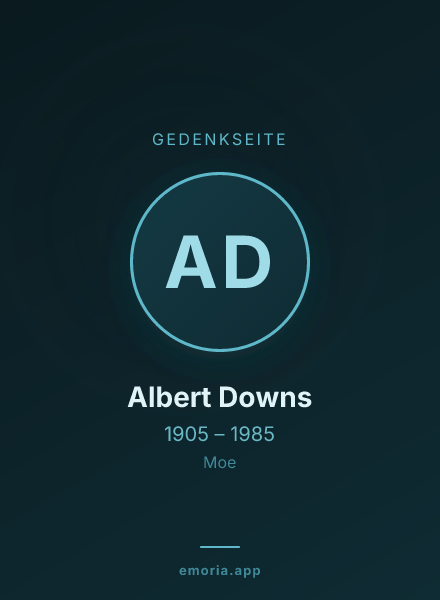 Gedenkportrait von Albert Downs