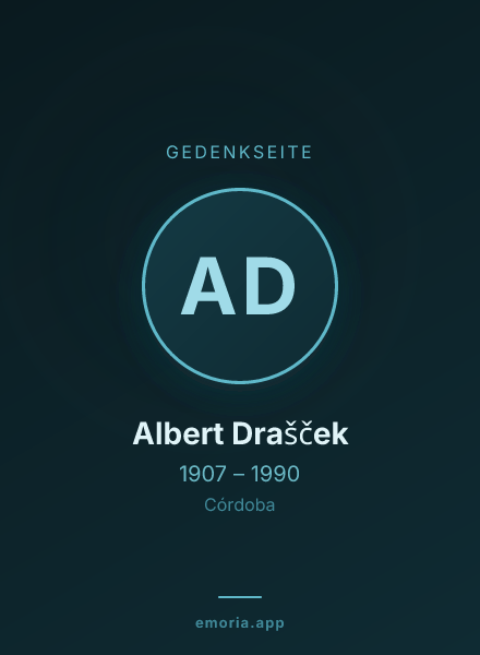 Gedenkportrait von Albert Drašček