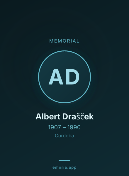 Memorial portrait of Albert Drašček