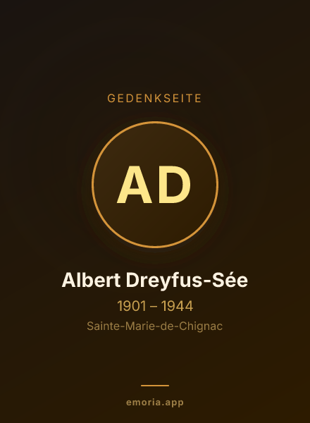 Gedenkportrait von Albert Dreyfus-Sée