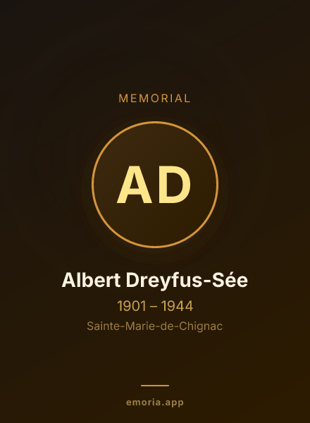Memorial portrait of Albert Dreyfus-Sée