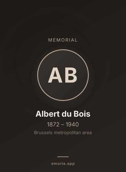 Memorial portrait of Albert du Bois