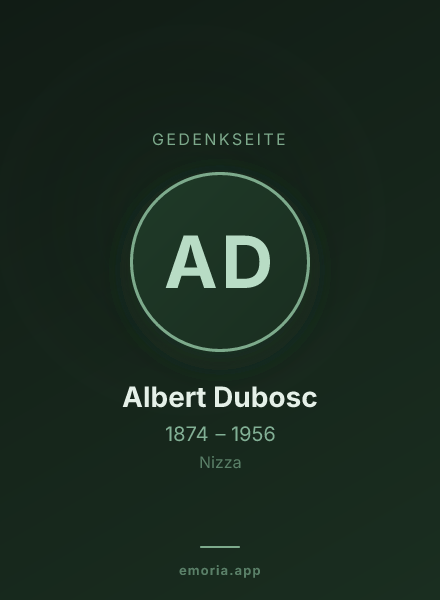 Gedenkportrait von Albert Dubosc