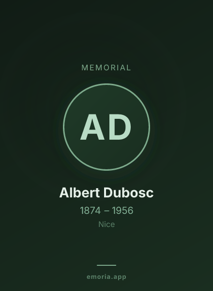 Memorial portrait of Albert Dubosc