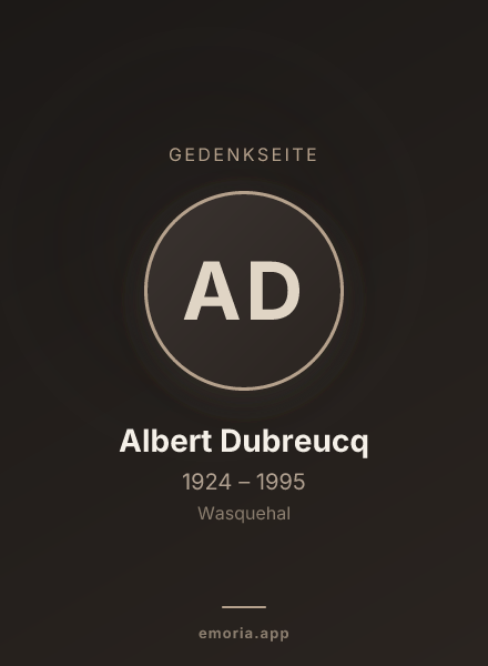 Gedenkportrait von Albert Dubreucq