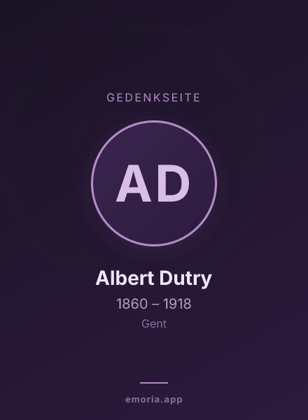 Gedenkportrait von Albert Dutry