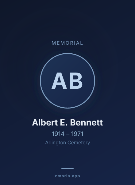 Memorial portrait of Albert E. Bennett