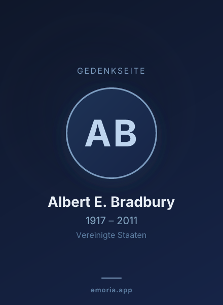 Gedenkportrait von Albert E. Bradbury