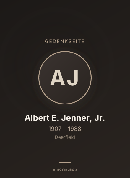 Gedenkportrait von Albert E. Jenner, Jr.