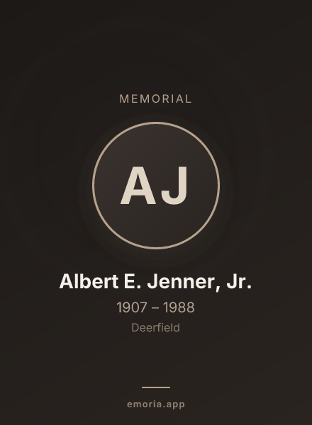 Memorial portrait of Albert E. Jenner, Jr.
