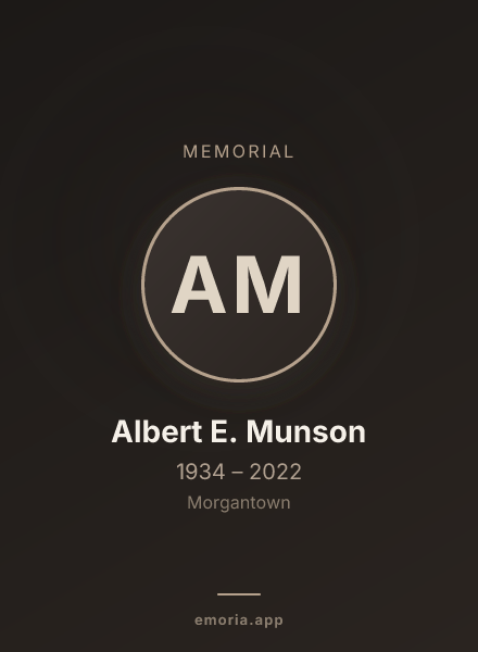 Memorial portrait of Albert E. Munson