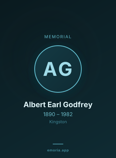 Memorial portrait of Albert Earl Godfrey