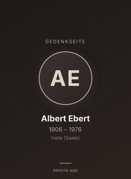 Gedenkportrait von Albert Ebert