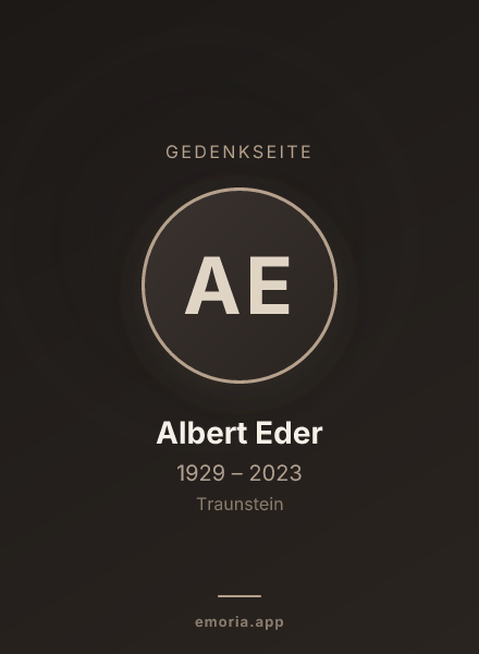 Gedenkportrait von Albert Eder