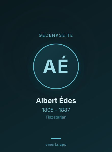 Gedenkportrait von Albert Édes