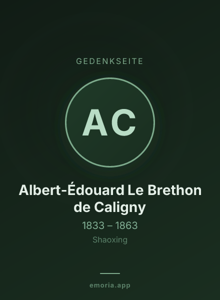 Gedenkportrait von Albert-Édouard Le Brethon de Caligny