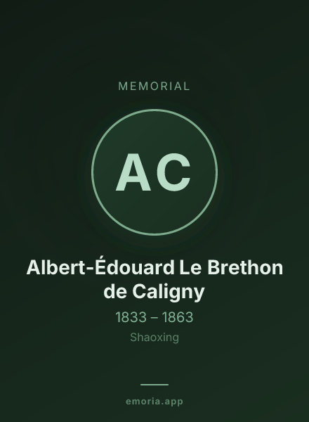 Memorial portrait of Albert-Édouard Le Brethon de Caligny