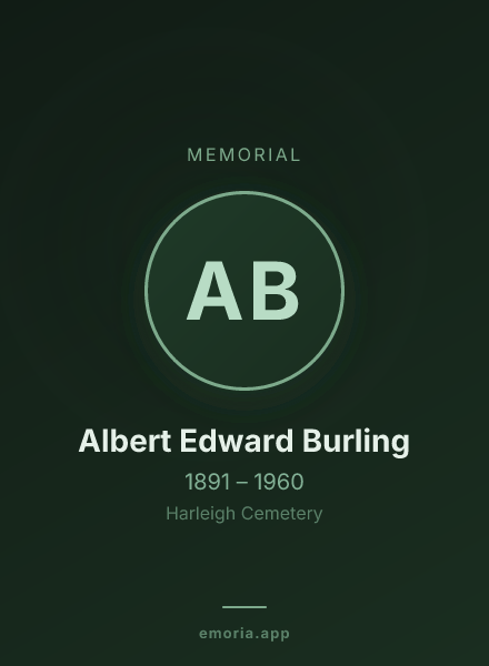 Memorial portrait of Albert Edward Burling