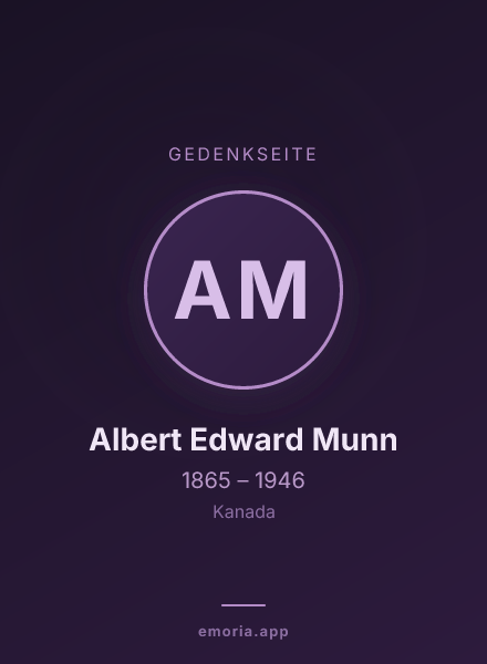 Gedenkportrait von Albert Edward Munn