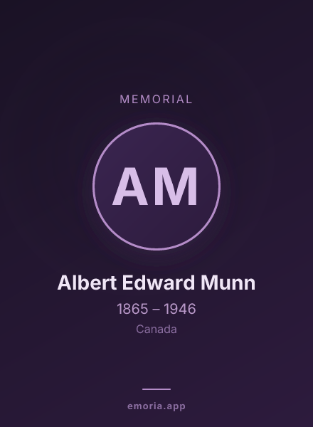 Memorial portrait of Albert Edward Munn