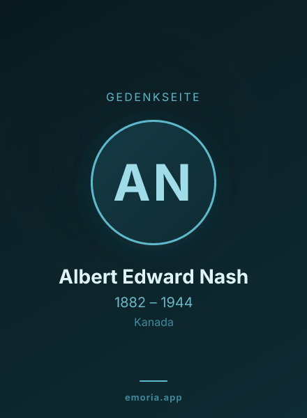 Gedenkportrait von Albert Edward Nash