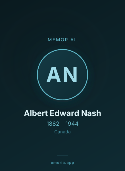 Memorial portrait of Albert Edward Nash