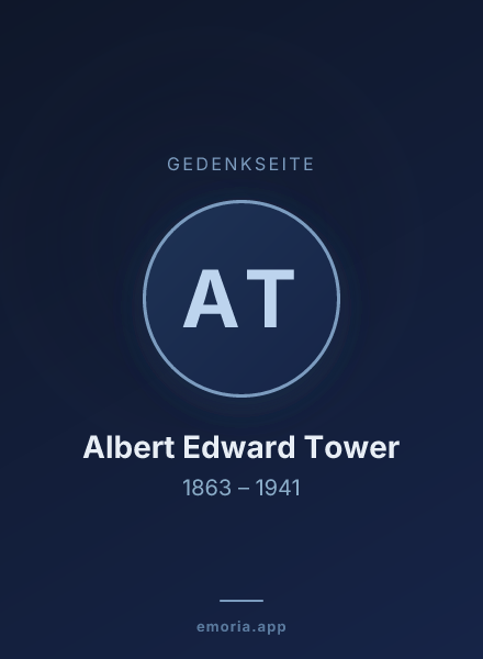 Gedenkportrait von Albert Edward Tower