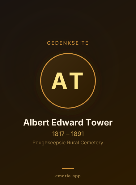 Gedenkportrait von Albert Edward Tower