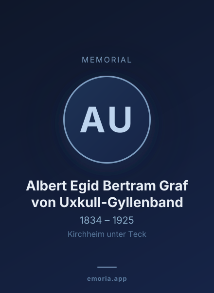 Memorial portrait of Albert Egid Bertram Graf von Uxkull-Gyllenband