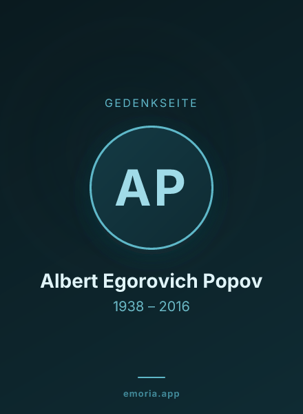 Gedenkportrait von Albert Egorovich Popov