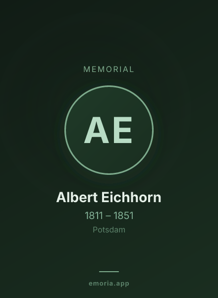 Memorial portrait of Albert Eichhorn