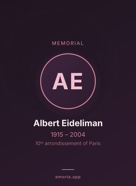 Memorial portrait of Albert Eideliman