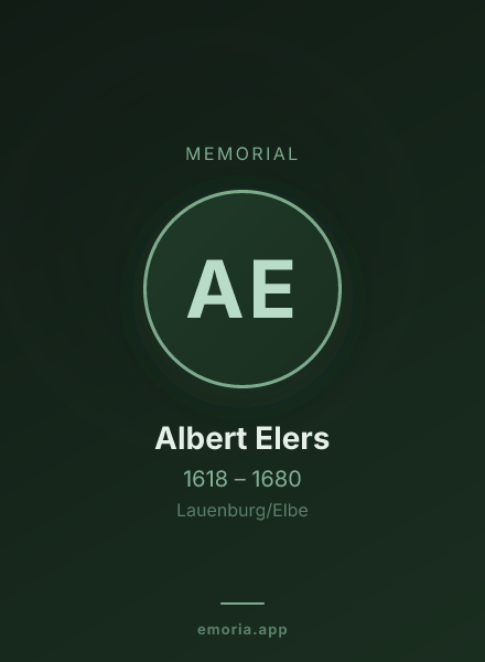 Memorial portrait of Albert Elers