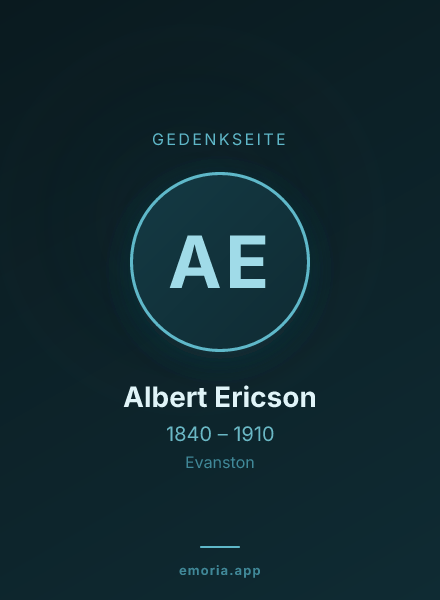Gedenkportrait von Albert Ericson