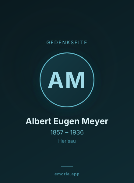 Gedenkportrait von Albert Eugen Meyer