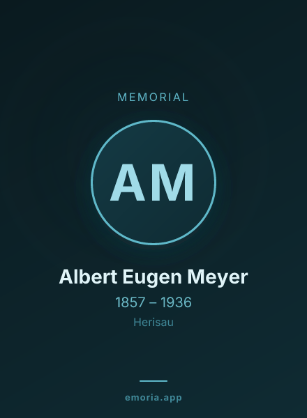 Memorial portrait of Albert Eugen Meyer