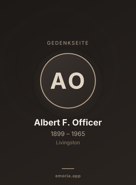 Gedenkportrait von Albert F. Officer