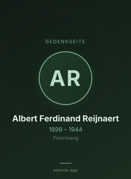 Gedenkportrait von Albert Ferdinand Reijnaert