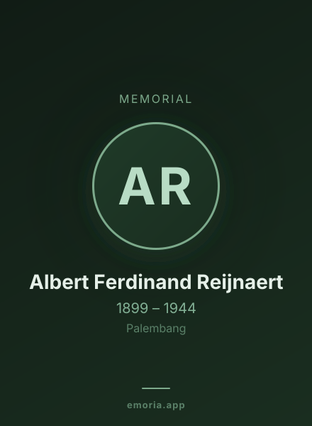 Memorial portrait of Albert Ferdinand Reijnaert